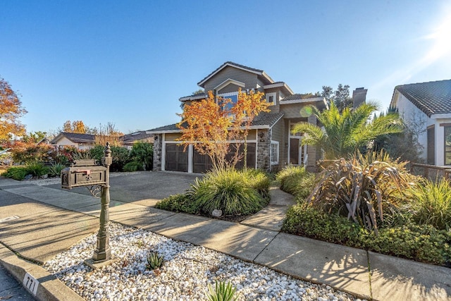 view of front of house featuring a garage