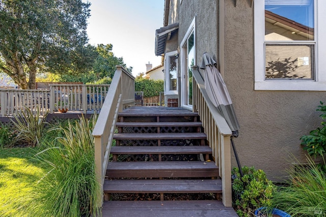 view of stairway