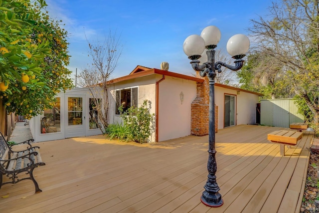 view of wooden deck