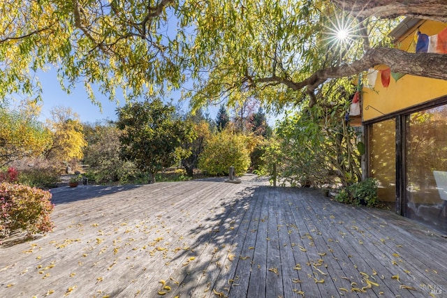 view of wooden terrace