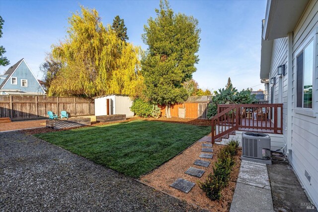 2221 Adrian St, Napa, CA 94558 - view of yard featuring central AC unit