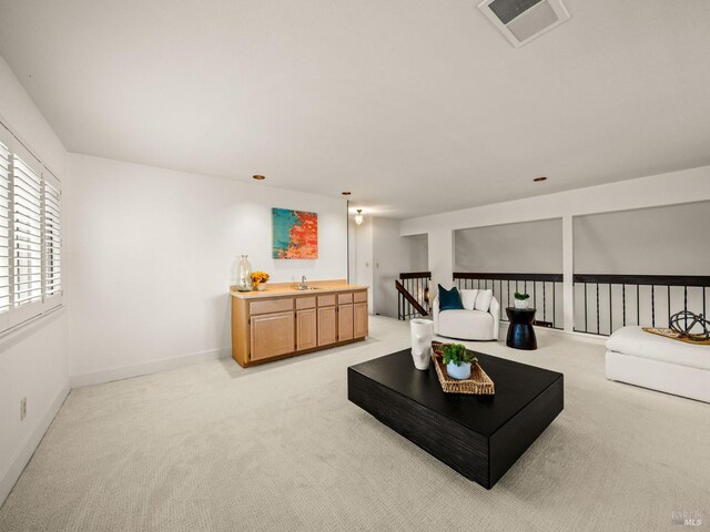 view of tiled living room