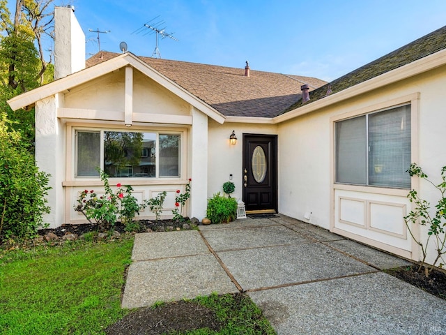 view of front of home with a patio