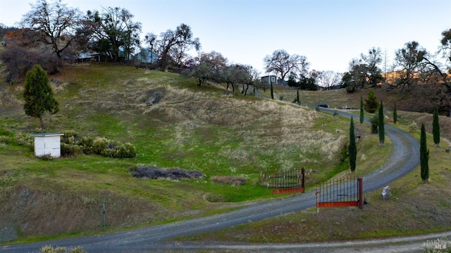 view of community featuring a rural view