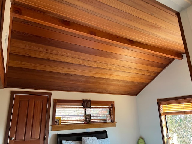 details with beamed ceiling and wooden ceiling