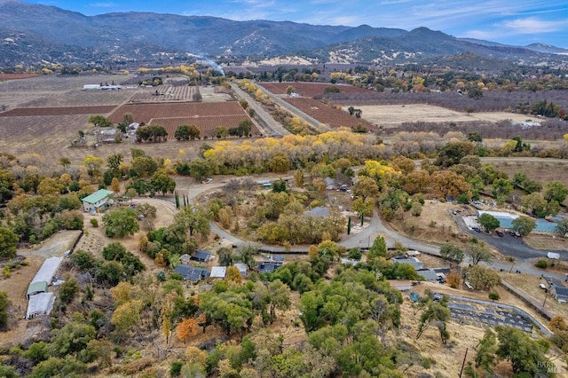 aerial view featuring a mountain view