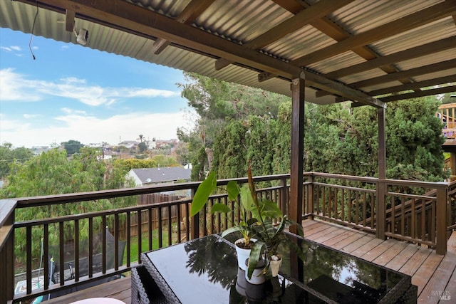 view of wooden terrace