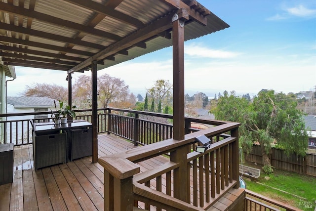 view of wooden terrace