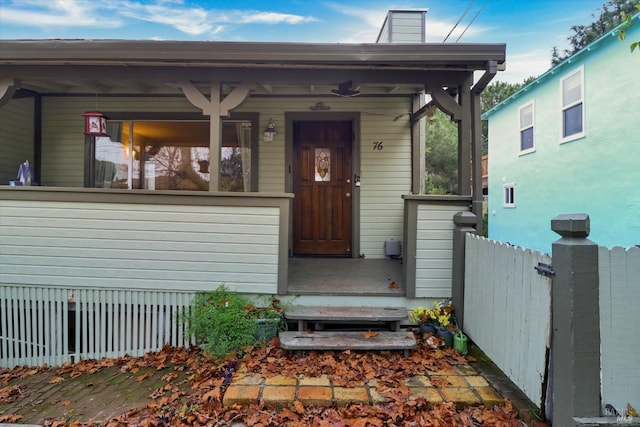 view of doorway to property