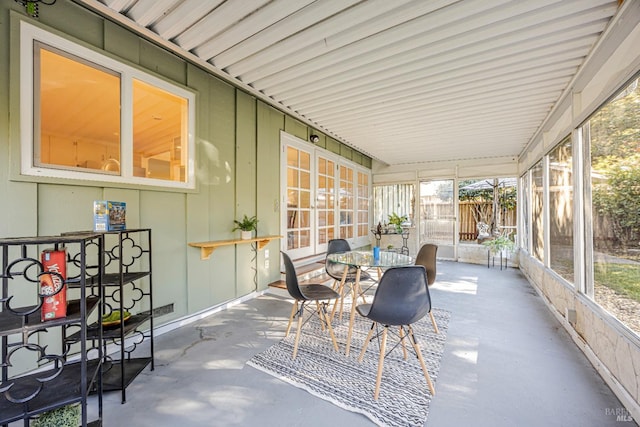 sunroom / solarium with plenty of natural light