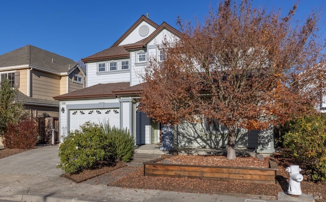 view of front of home featuring a garage