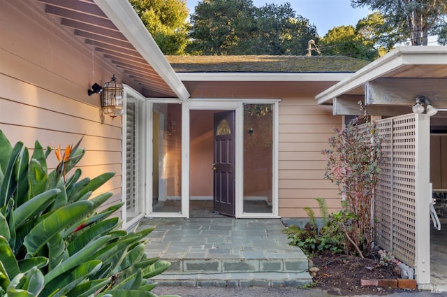 view of doorway to property