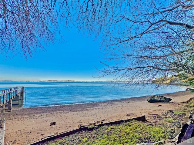 property view of water with a view of the beach