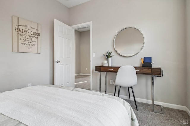 bedroom with carpet floors