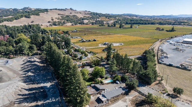 drone / aerial view featuring a rural view