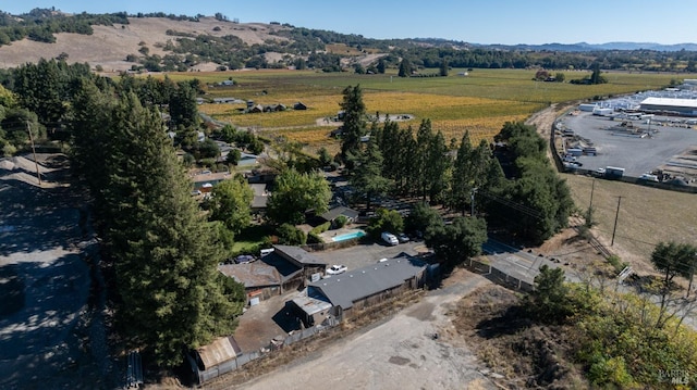 bird's eye view featuring a rural view