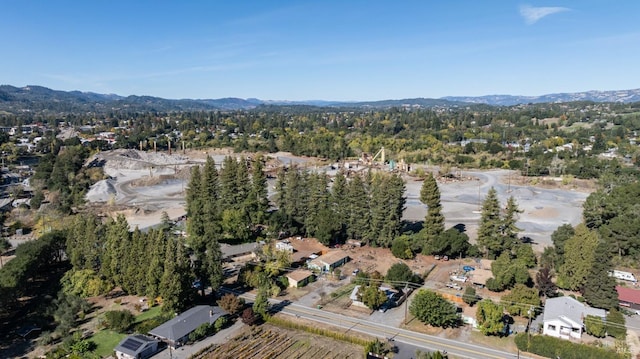 bird's eye view featuring a mountain view