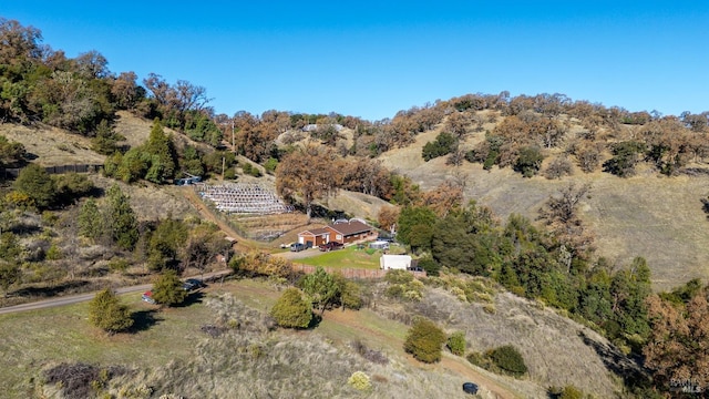 bird's eye view with a rural view