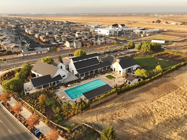 drone / aerial view featuring a residential view