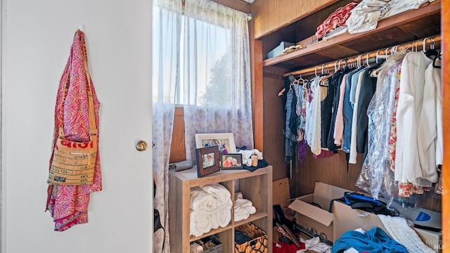 view of walk in closet