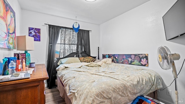 bedroom featuring hardwood / wood-style floors