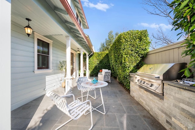 view of patio / terrace with area for grilling and grilling area