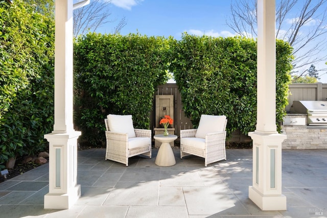 view of patio / terrace featuring area for grilling