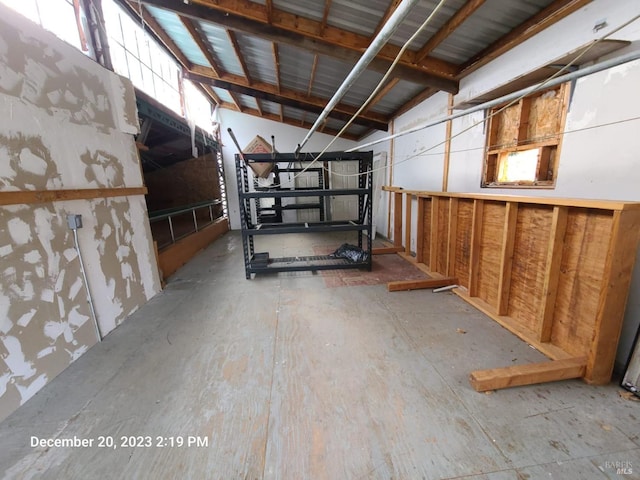 basement featuring plenty of natural light