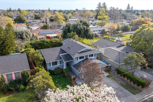 bird's eye view with a residential view