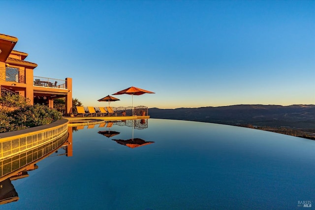 property view of water with a mountain view