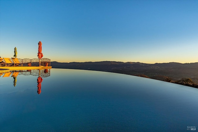 property view of water with a mountain view