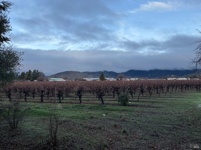 mountain view with a rural view