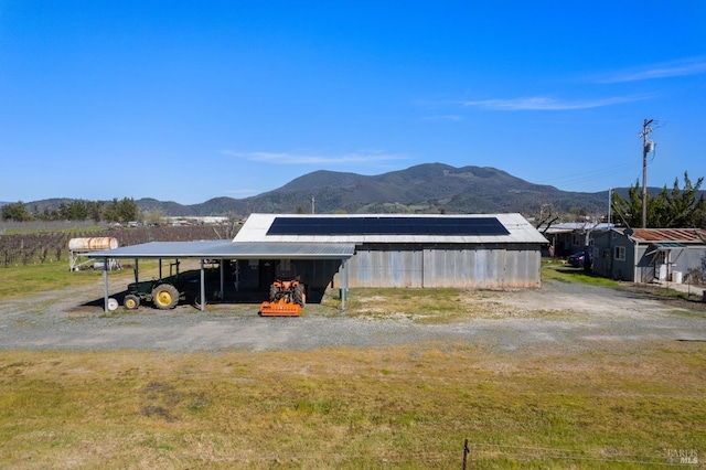 exterior space with a mountain view