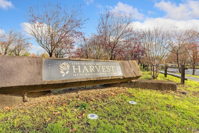 view of community sign