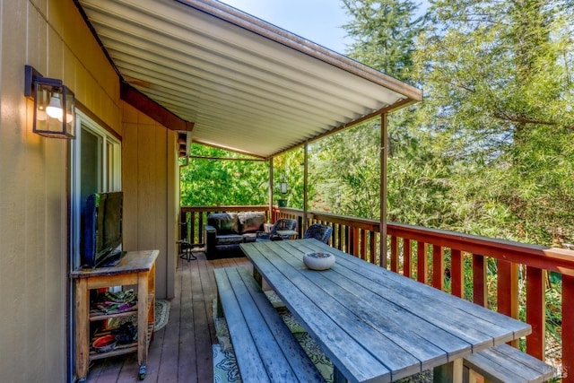 view of wooden terrace