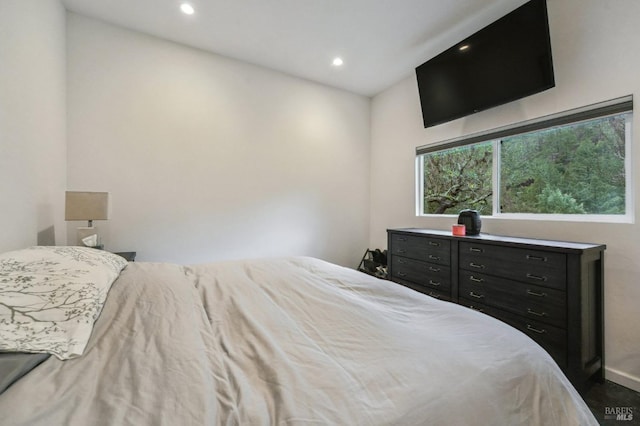 bedroom featuring recessed lighting