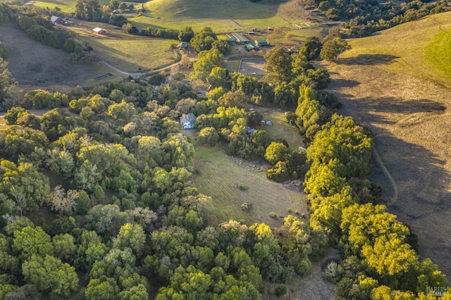 bird's eye view featuring a rural view