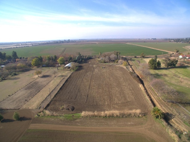 aerial view with a rural view