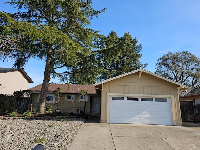 ranch-style house with a garage