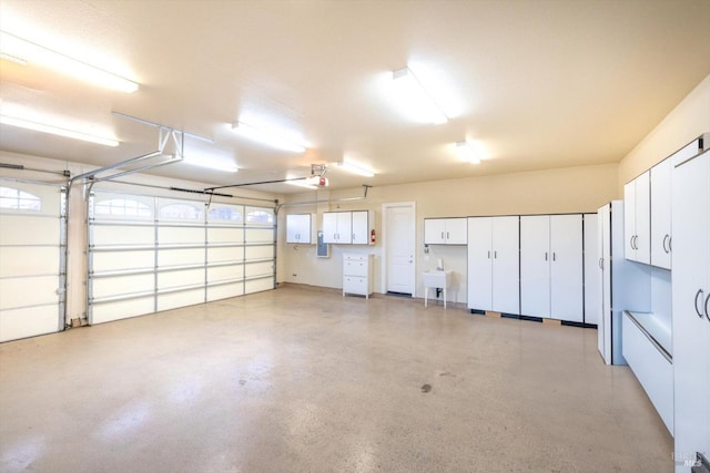 garage featuring sink