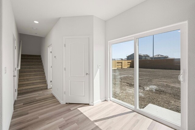 interior space featuring light hardwood / wood-style floors