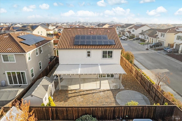 drone / aerial view with a residential view