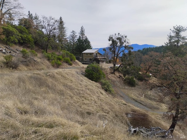 exterior space with a mountain view