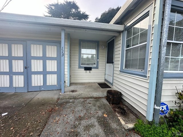 view of doorway to property