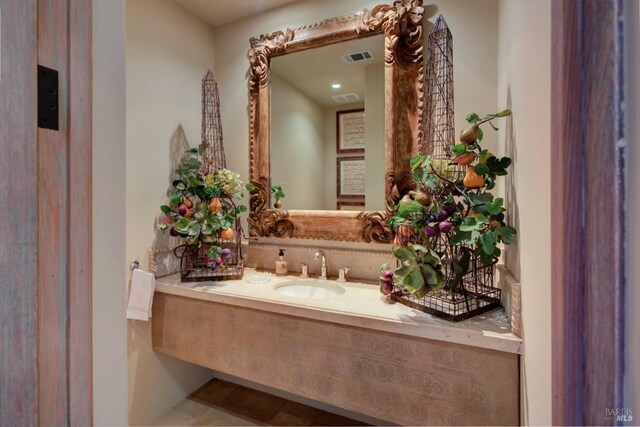 bathroom with vanity