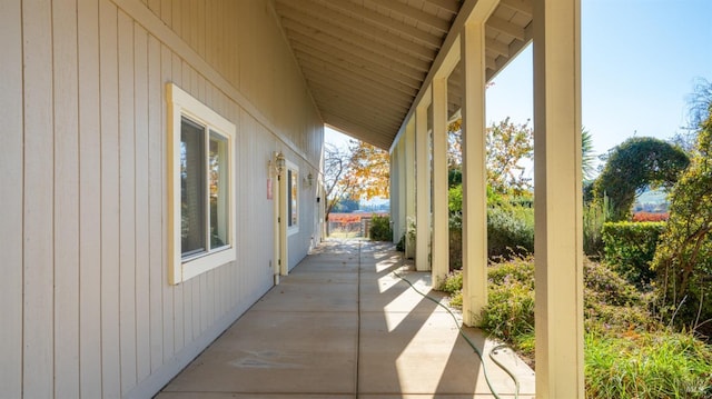 view of patio with a porch