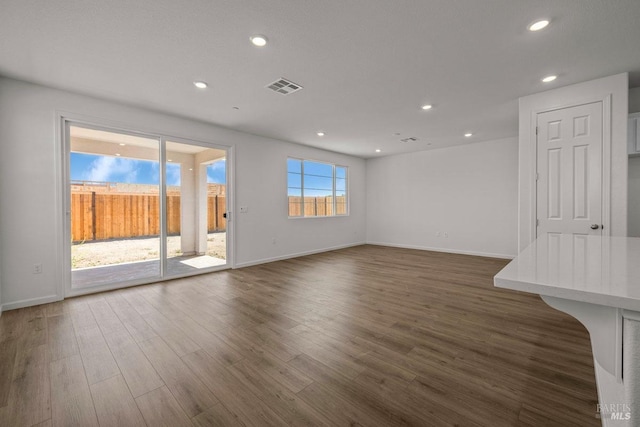 interior space featuring dark hardwood / wood-style floors