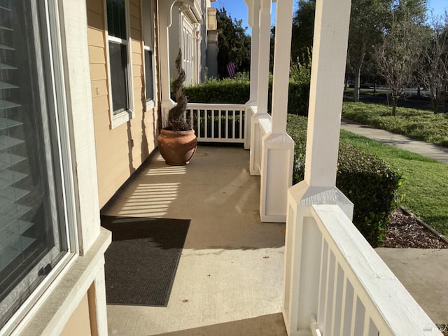 view of patio / terrace with a porch