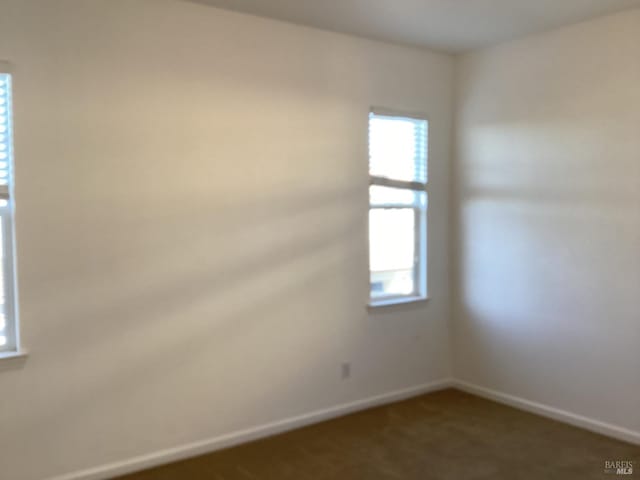 carpeted empty room featuring a wealth of natural light