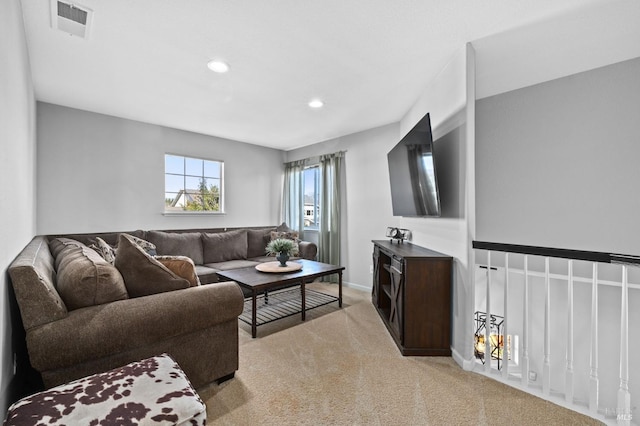 view of carpeted living room